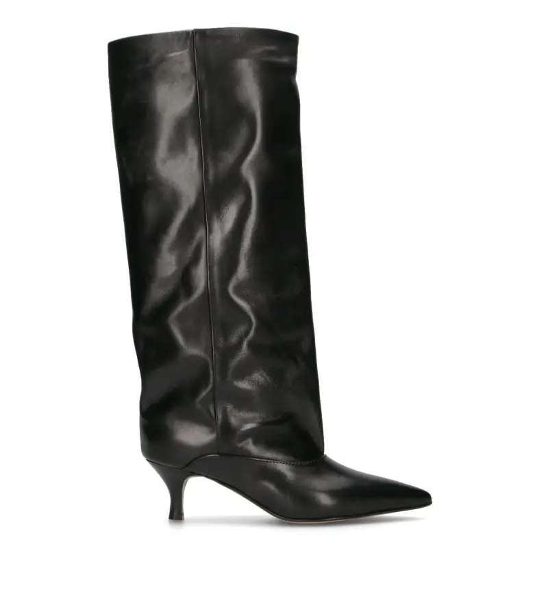 Stivale donna nero in pelle Vario