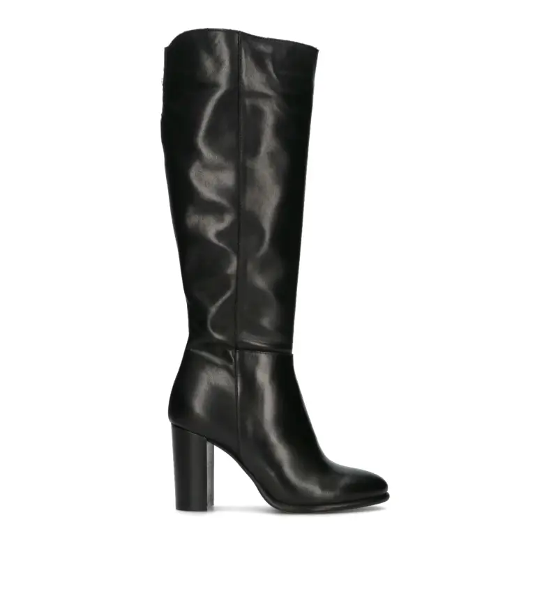 Stivale donna nero in pelle Vario