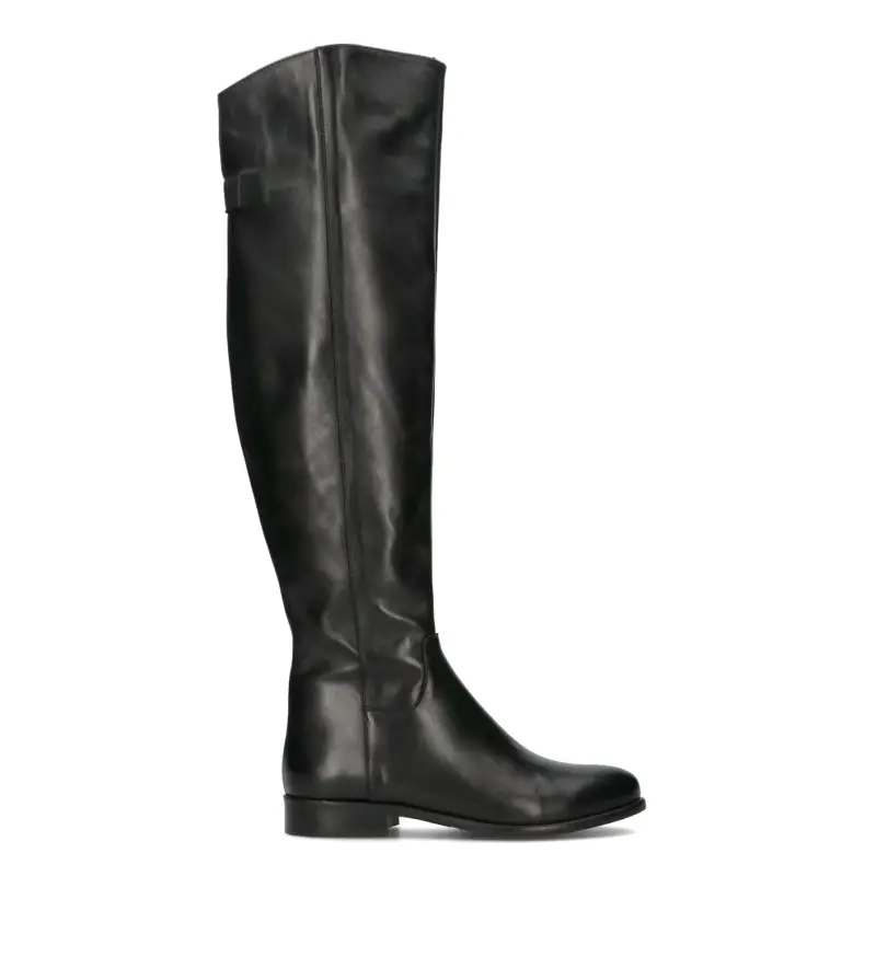 Stivale donna nero in pelle Vario