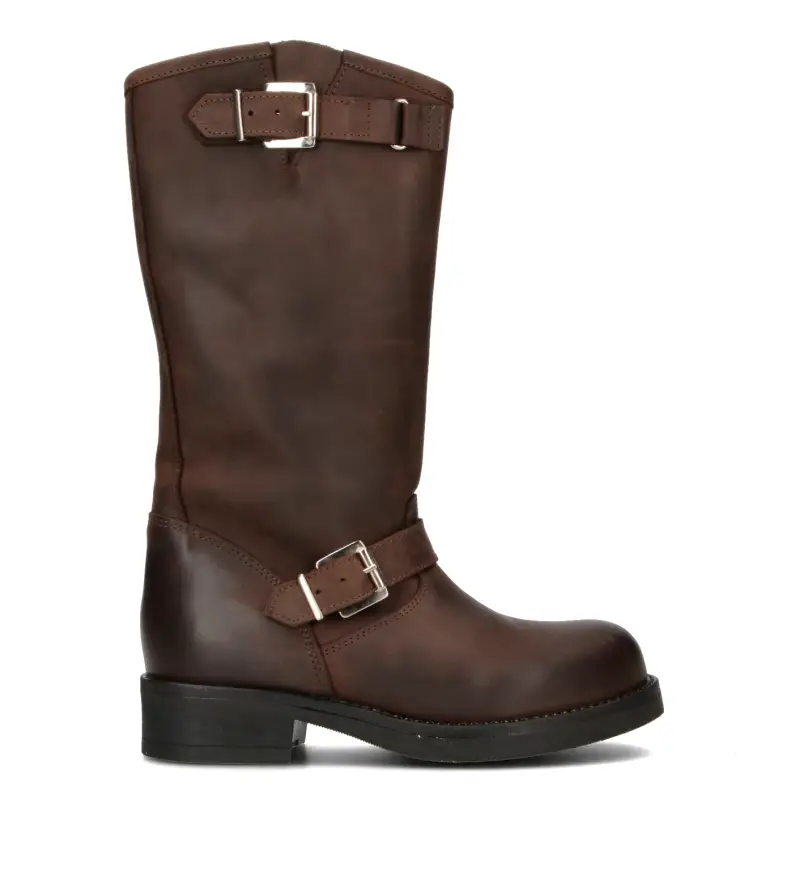 Stivale donna testa di moro in pelle Vario