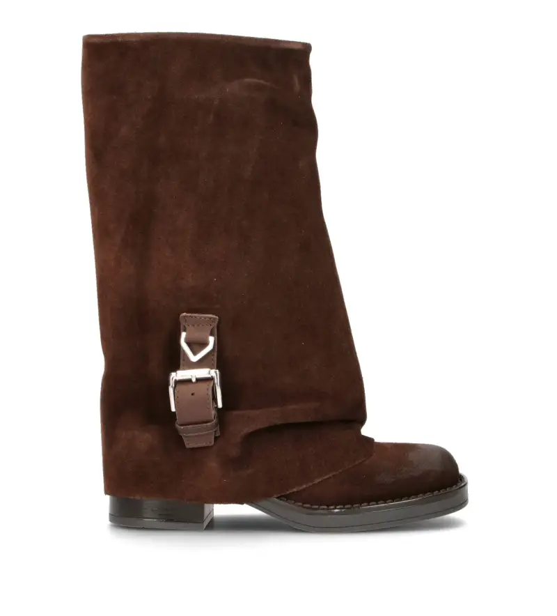 Stivale donna testa di moro in suede Vario