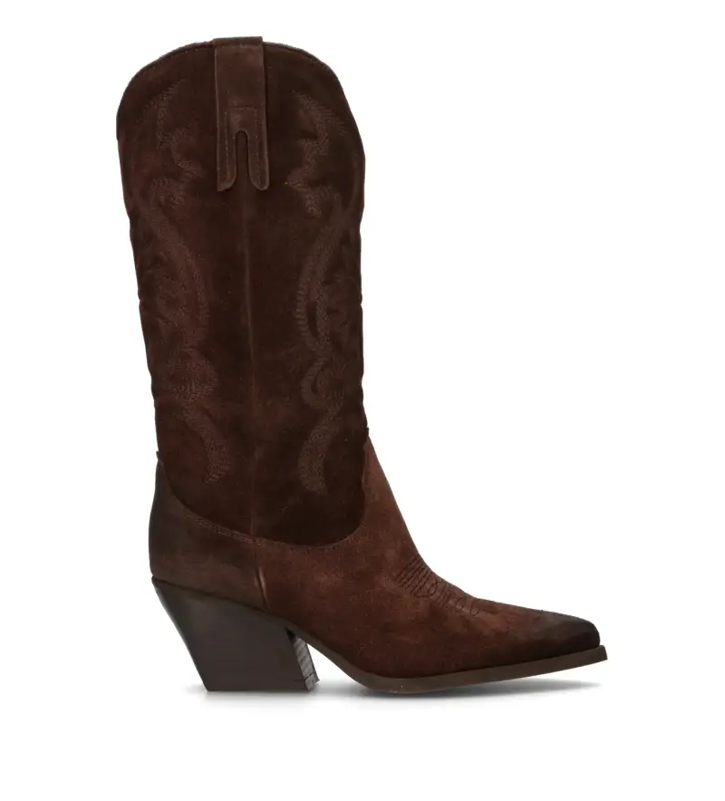 Stivale donna testa di moro in suede Vario