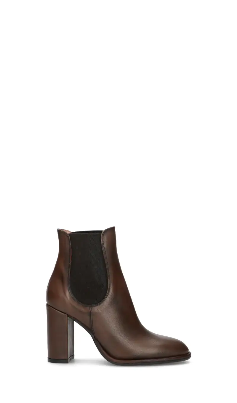 Tronchetto donna marrone in pelle Vario