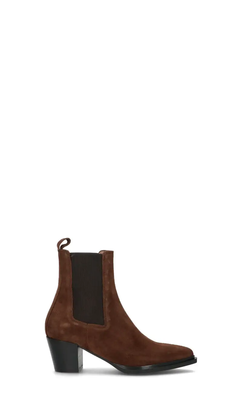 Tronchetto donna marrone in suede Vario