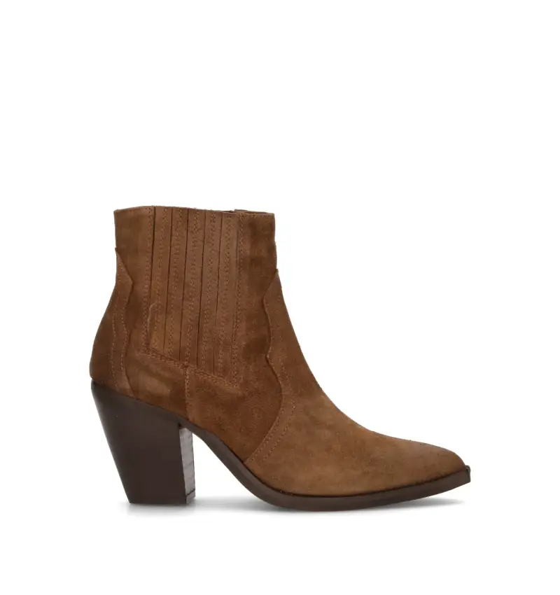 Tronchetto donna marrone in suede Vario