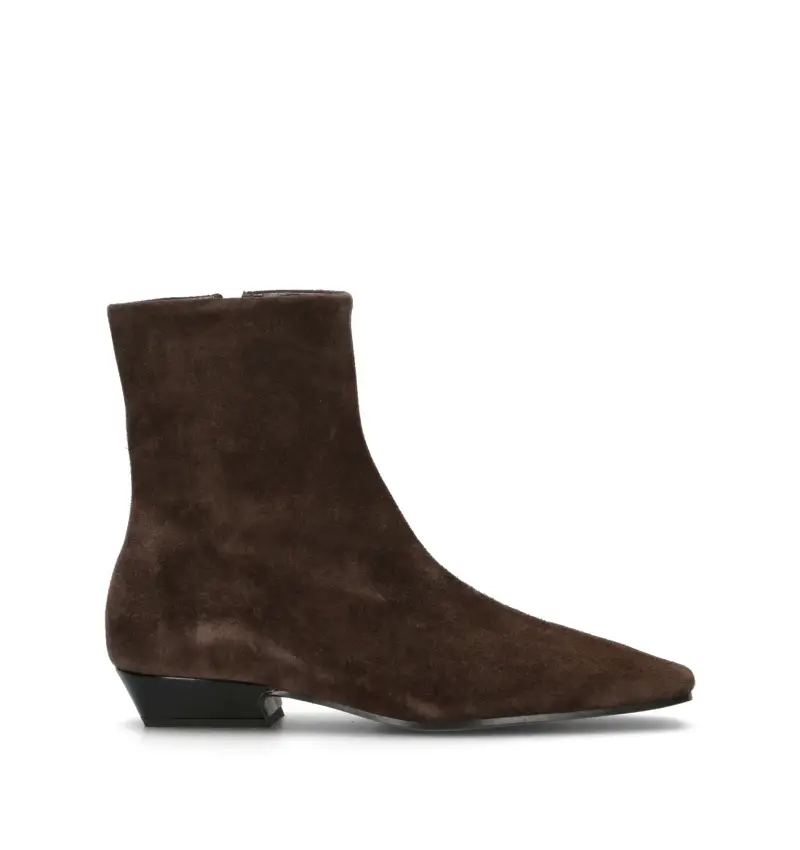 Tronchetto donna marrone in suede Vario