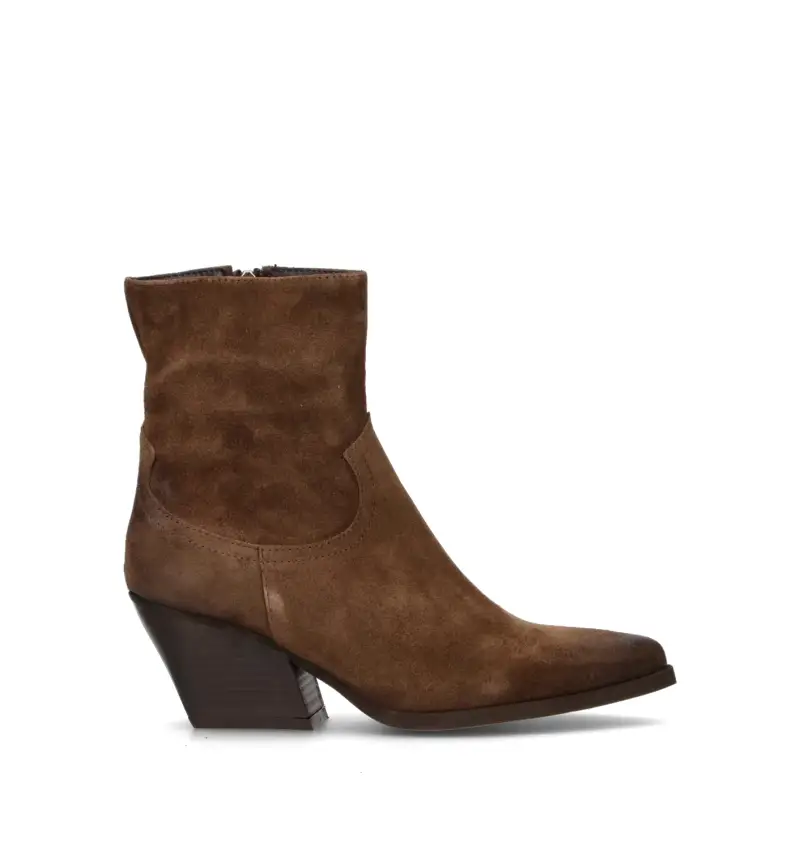 Tronchetto donna marrone in suede Vario