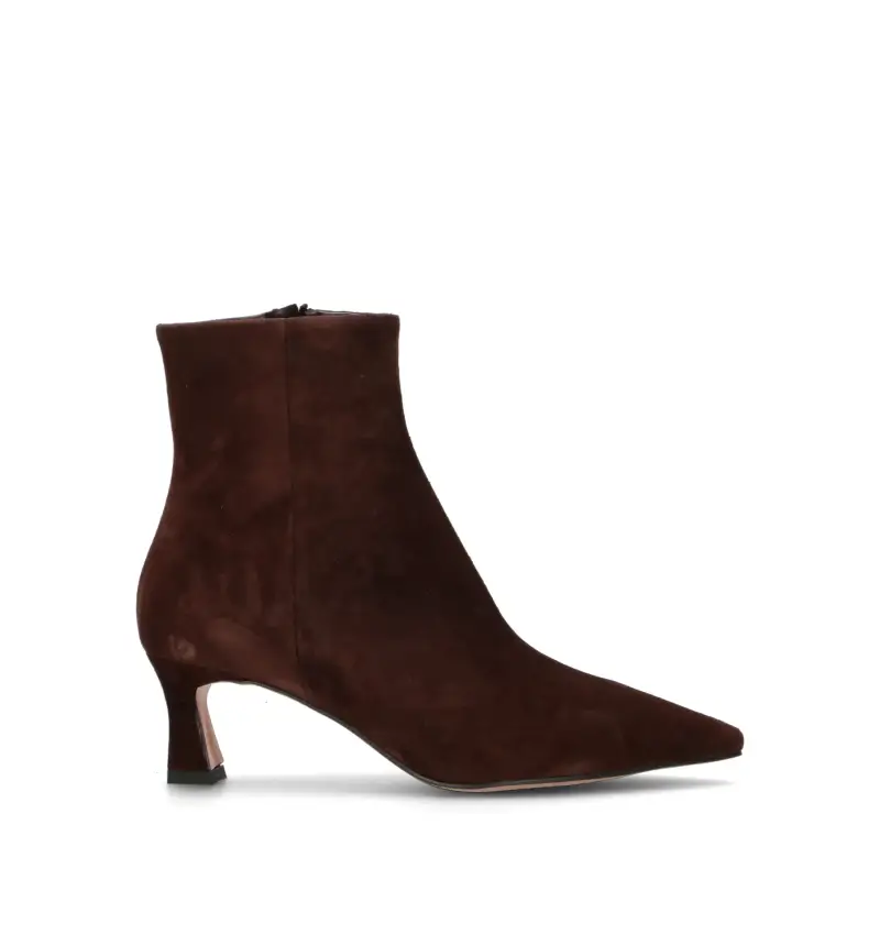 Tronchetto donna marrone in suede Vario