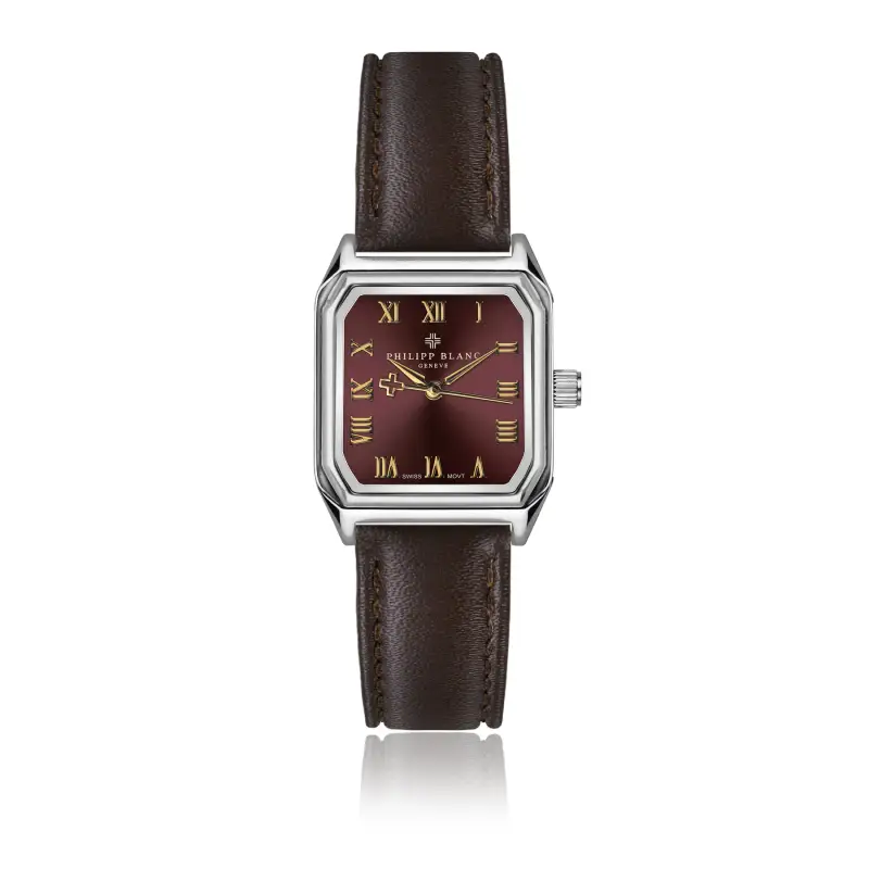 Orologio imbottito e cucito liscio donna Philipp Blanc Martigny