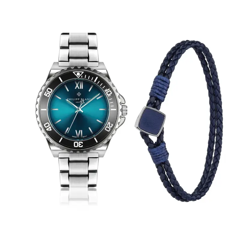 Orologio imbottito e cucito liscio donna Philipp Blanc Onex