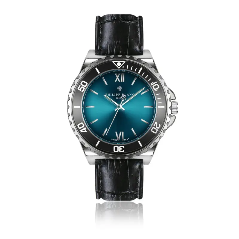 Orologio in pelle croco donna Philipp Blanc Onex