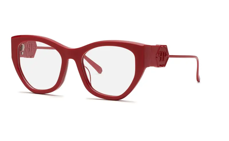 Philipp Plein Donna VPP123M PLEIN ROSE VENUS  06Y6 Montature da vista Acetato Rosso  Geometrica