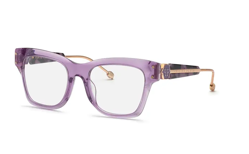 Philipp Plein Donna VPP125S PLEIN QUEEN  06PF Montature da vista Acetato Lilla  Squadrata