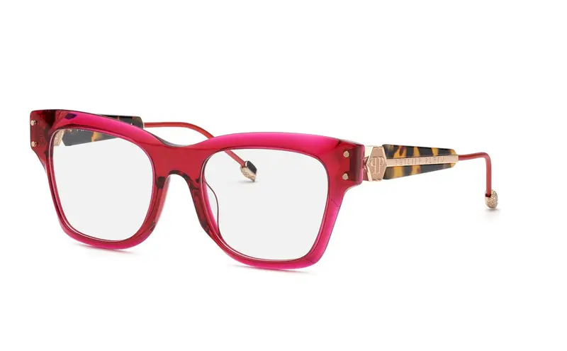 Philipp Plein Donna VPP125S PLEIN QUEEN  0AGN Montature da vista Acetato Rosso  Squadrata
