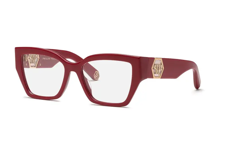 Philipp Plein Donna VPP164 PLEIN CAPTURE  01CK Montature da vista Acetato Bordeaux  Squadrata