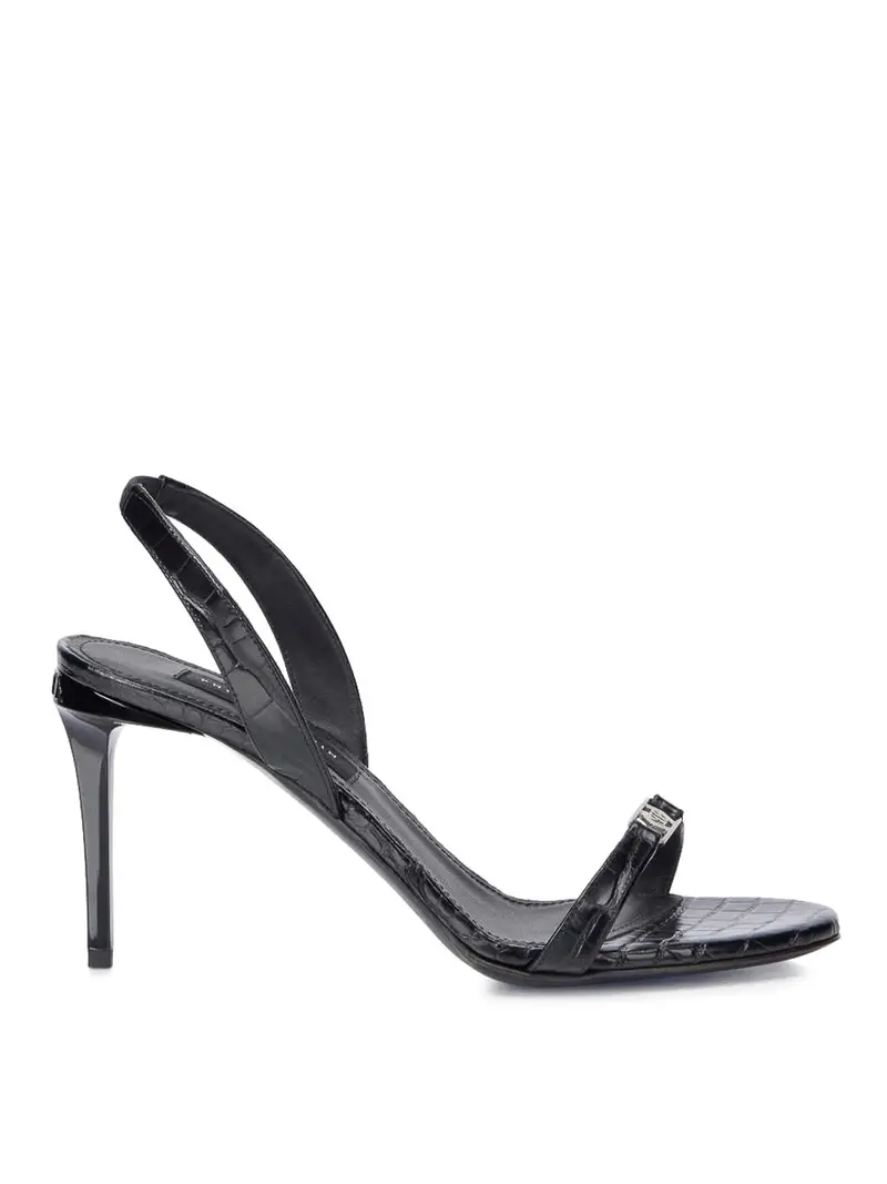 Sandali con tacco Nero