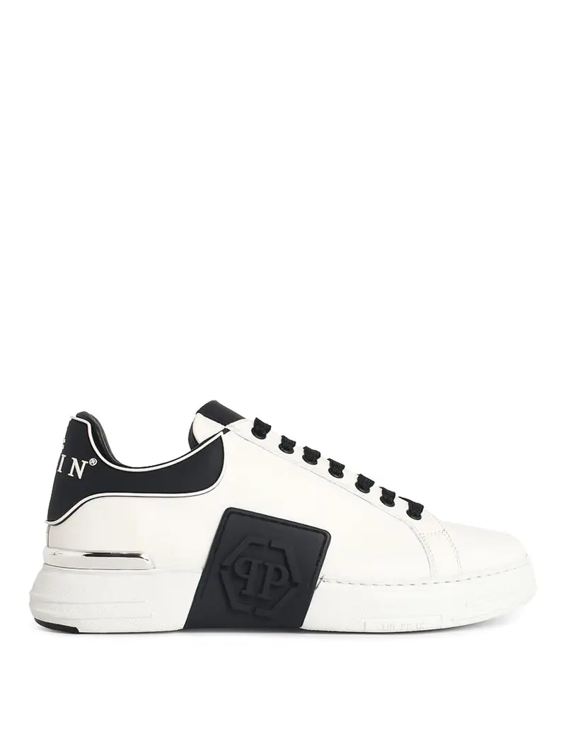 Scneaker Phantom in pelle bianca Nero