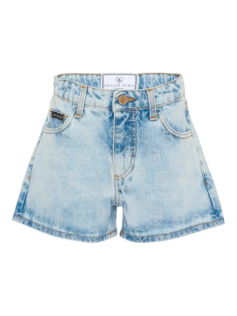 Shorts Con Logo Blu