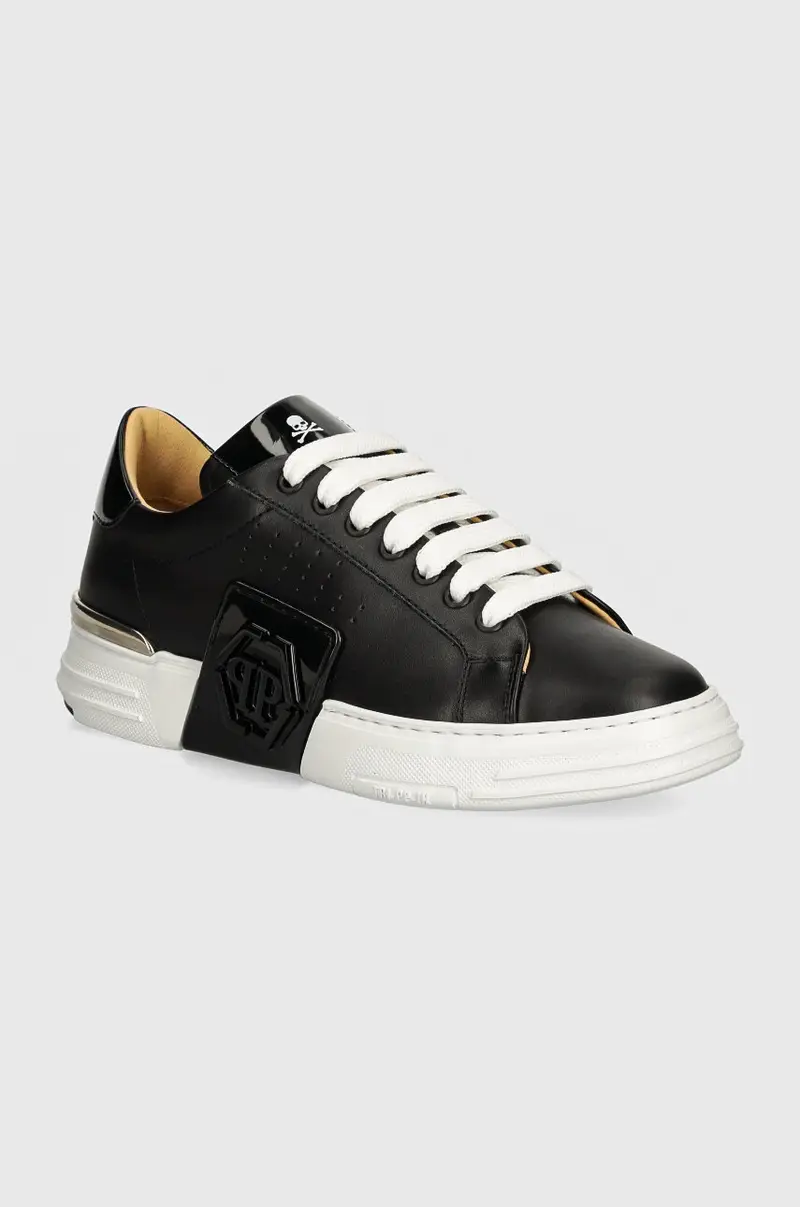 sneakers in pelle Hexagon Phantom Kicks colore nero USC0565 PLE025N 02