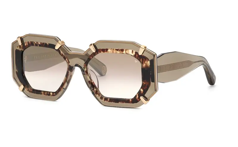 Philipp Plein  SPP098V PLEIN SUPREME STAR  G61G Occhiali da sole   Marrone   Sfumato