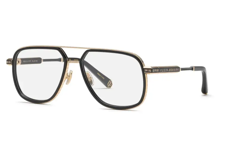 Uomo Philipp Plein VPP198M PLEIN LEGACY 301 Montature da vista Metallo Oro Geometrica