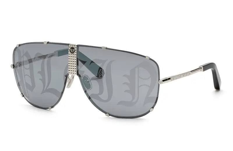 Philipp Plein Occhiali da sole Uomo Platino 832664