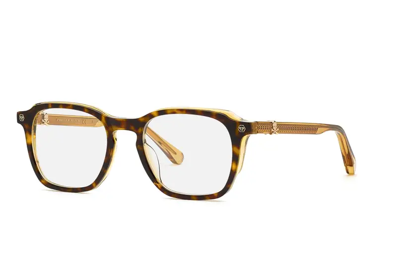 Philipp Plein Uomo VPP059V PLEIN VELVET SKY AMALFI  0ADR Montature da vista Acetato Marrone  Squadrata