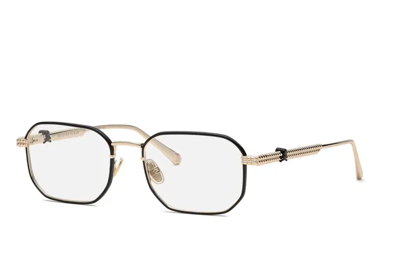 Philipp Plein Uomo VPP062V PLEIN CLASSICAL WAVES  300Y Montature da vista Metallo Oro  Geometrica