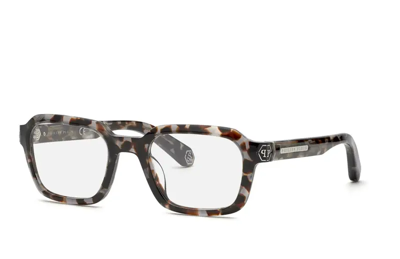Philipp Plein Uomo VPP083M PLEIN BRAVE SHADES O.  03KA Montature da vista Acetato Havana  Squadrata