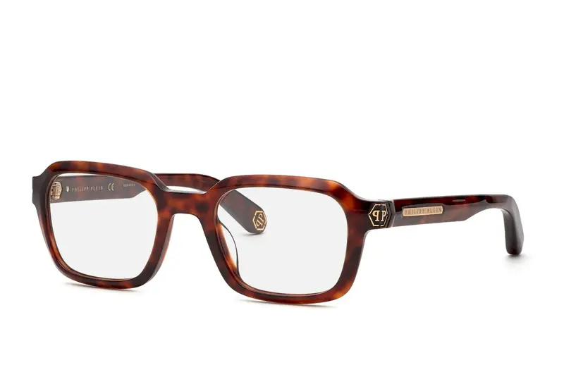 Philipp Plein Uomo VPP083M PLEIN BRAVE SHADES O.  0C10 Montature da vista Acetato Havana  Squadrata