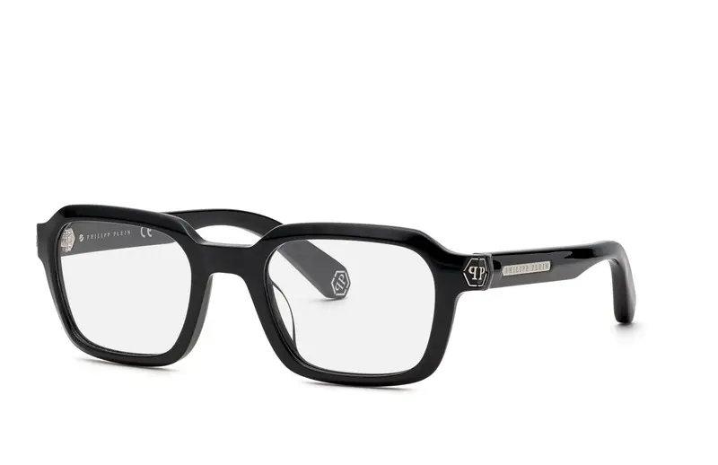 Philipp Plein Uomo VPP083M PLEIN BRAVE SHADES O.  700 Montature da vista Acetato Nero  Squadrata