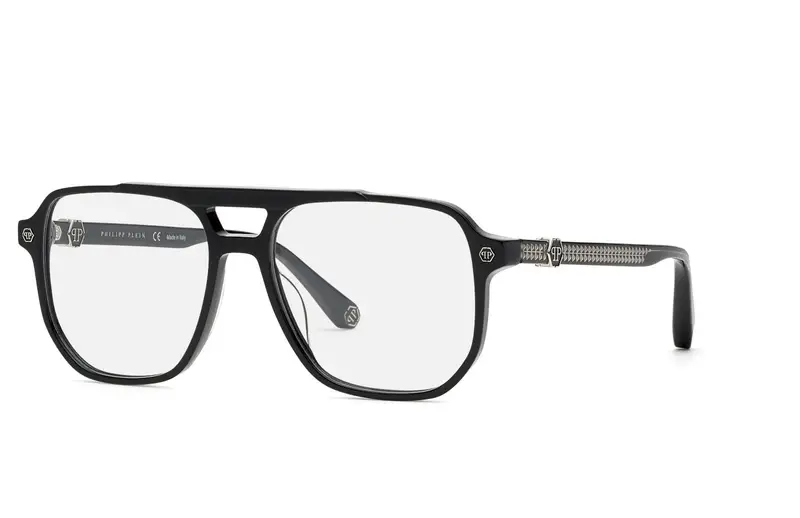 Philipp Plein Uomo VPP084M PLEIN STUD  700 Montature da vista Acetato Nero  Squadrata