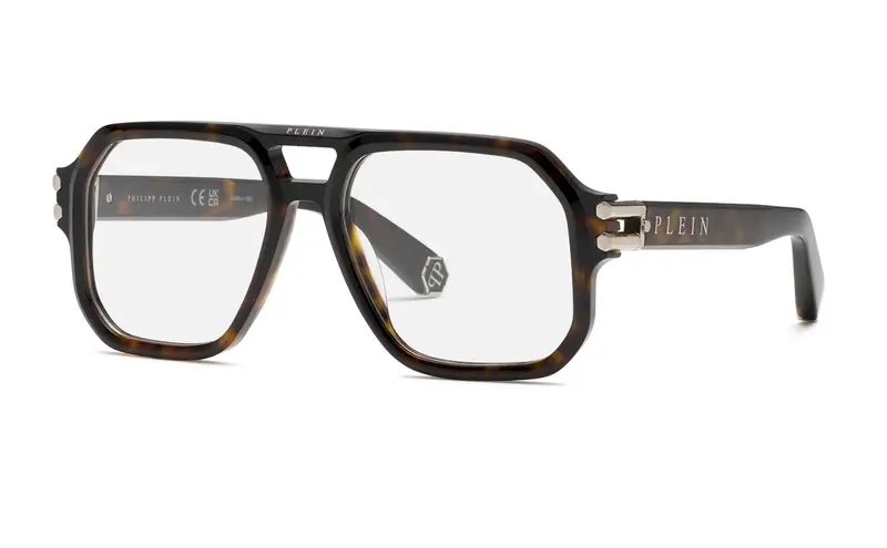 Philipp Plein Uomo VPP148M PLEIN ICON  722K Montature da vista Acetato Havana  Squadrata