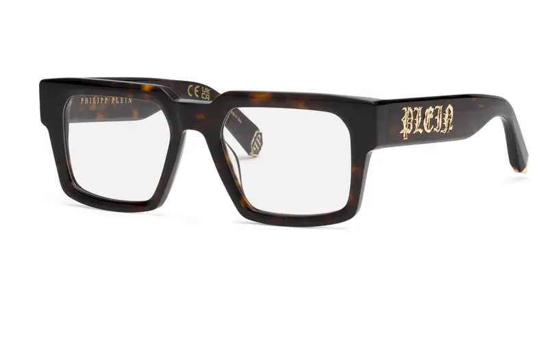Philipp Plein Uomo VPP156M PLEIN MASTER  722 Montature da vista Acetato Havana  Squadrata