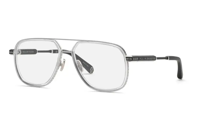 Uomo VPP198M PLEIN LEGACY 0K07 Montature da vista Metallo Palladio Geometrica