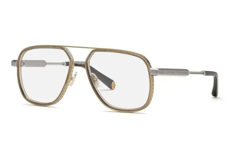 Uomo VPP198M PLEIN LEGACY 377 Montature da vista Metallo Oro Geometrica