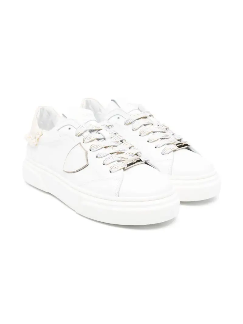 Sneakers Temple retro sfrangiato oro Bianco
