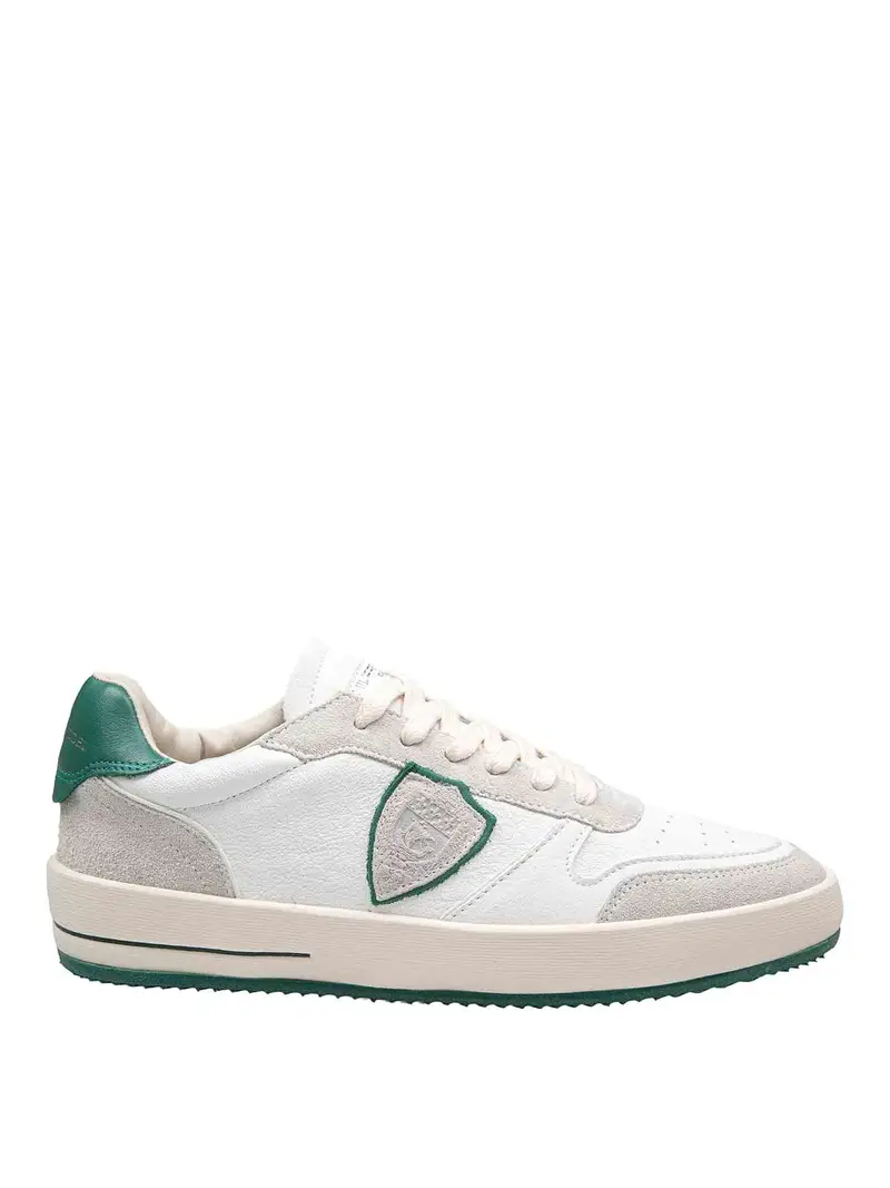 Nice Low Sneakers In Pelle Bianco