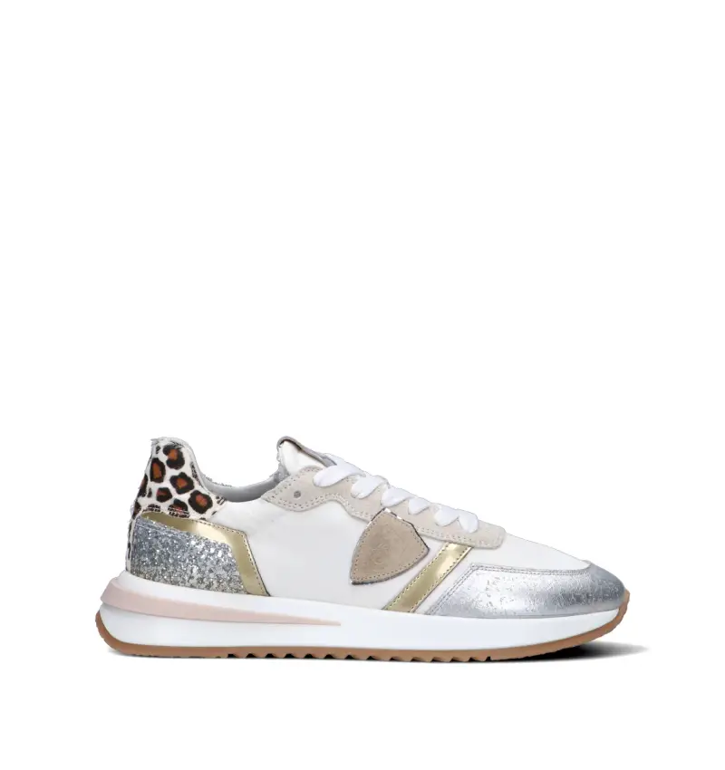 Sneaker donna bianca/argento Vario