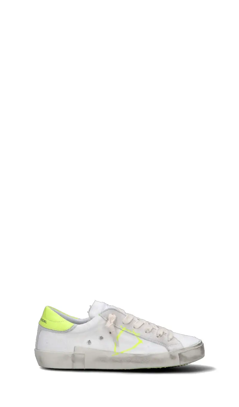 Sneaker donna bianca/gialla in pelle Vario