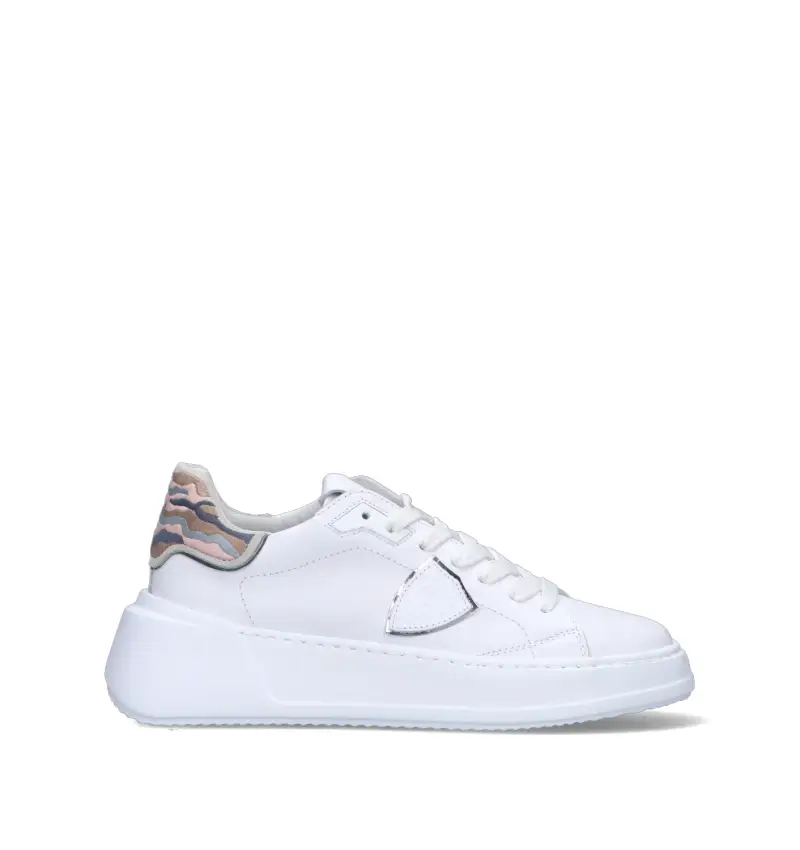 Sneaker donna bianca in pelle Vario