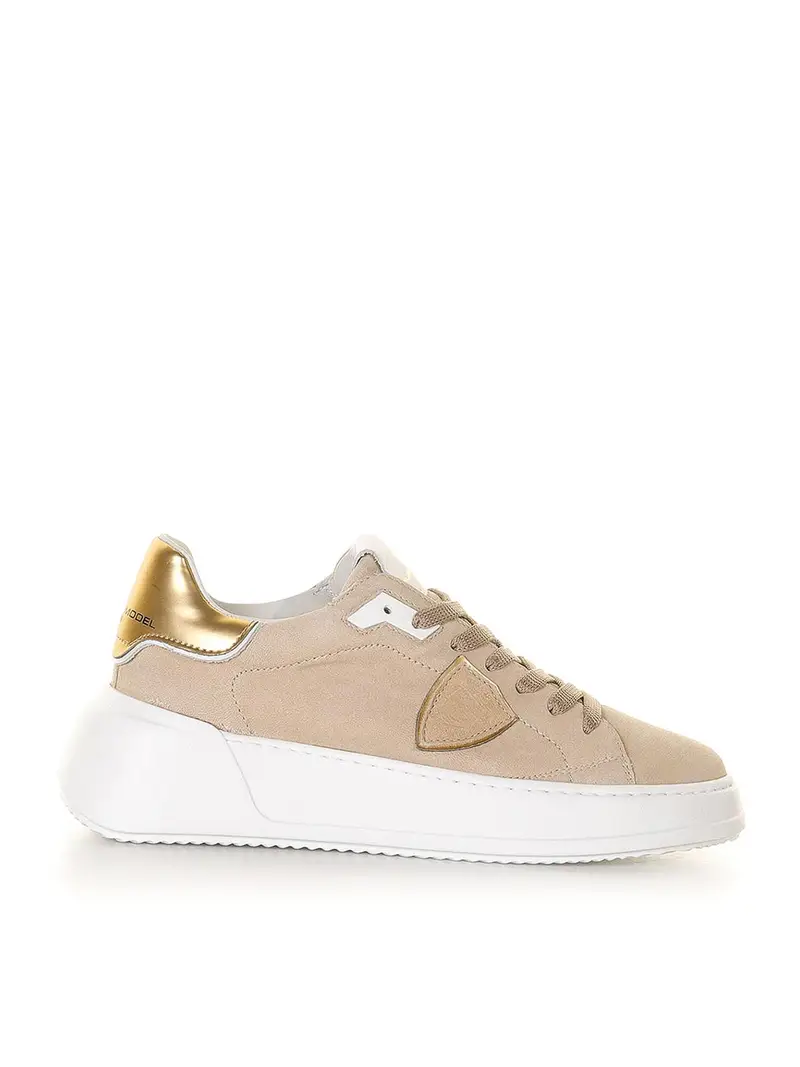 Sneaker Tres Temple Bassa Donna Beige