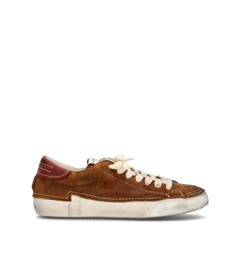 Sneaker uomo cognac in suede Vario