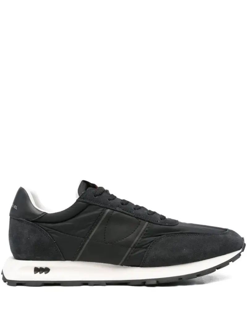 Sneakers con Inserti in Suede Nero