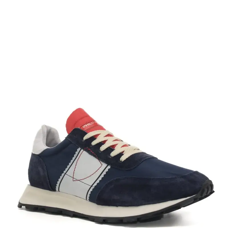 Philippe Model sneakers da uomo tour low man in vera pelle bleu white miniatura 3