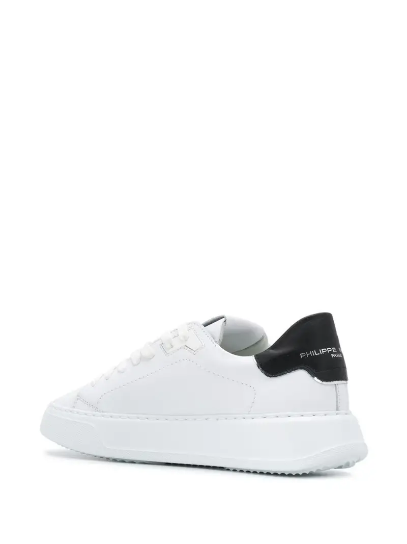 Sneakers in pelle con applicazione Bianca miniatura 3