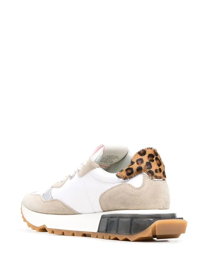 Sneakers La Rue Mondial animalier bianche/beige Bianco miniatura 3