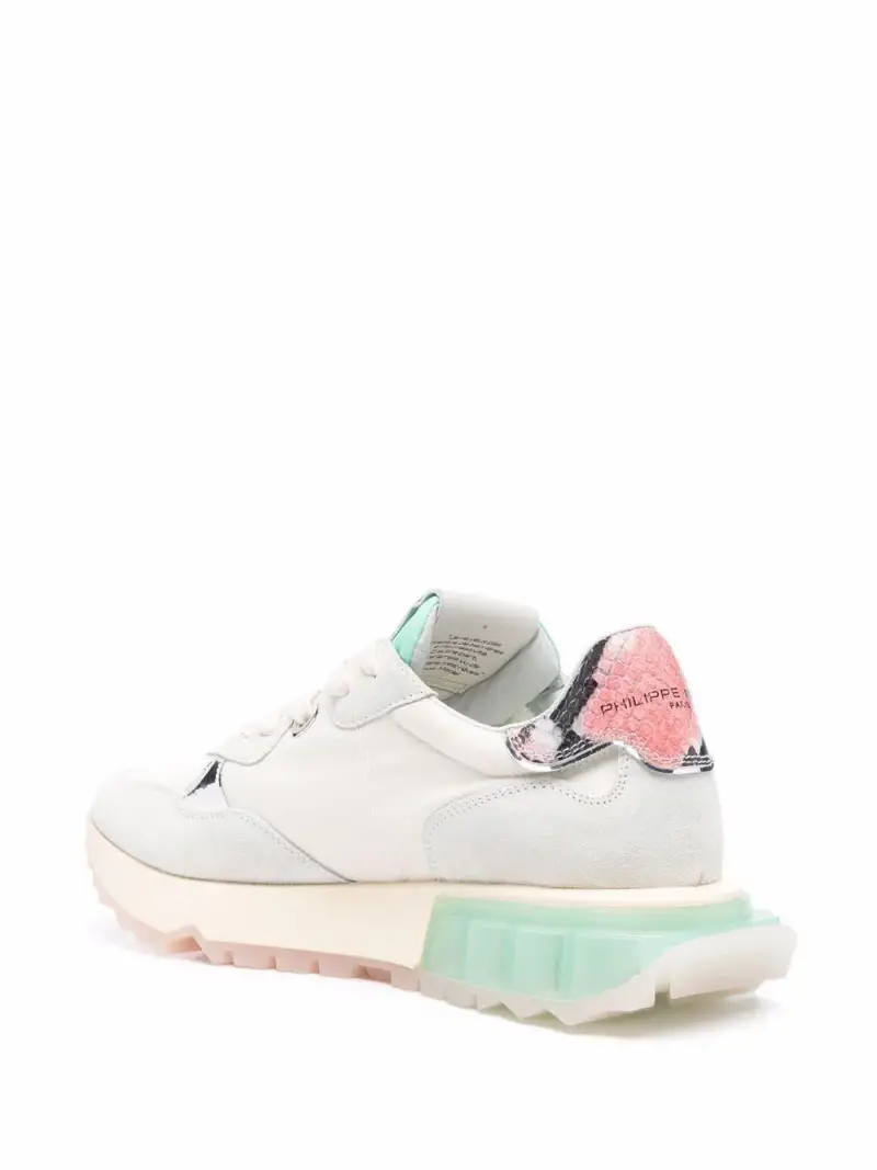 Sneakers La Rue Mondial neon bianche Panna miniatura 2