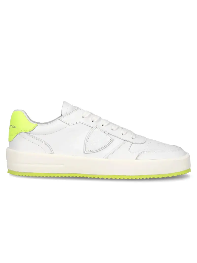 Sneakers Nice bianche/lime uomo Bianco