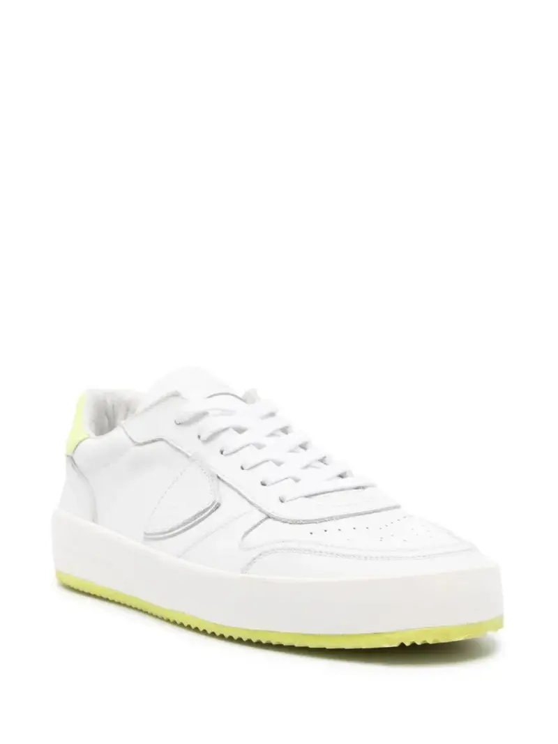 Sneakers Nice bianche/lime uomo miniatura 4